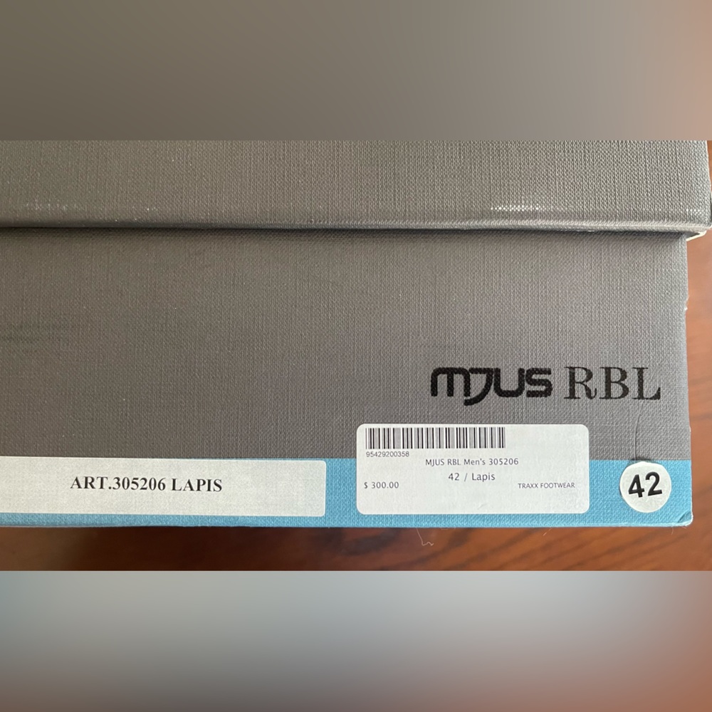 MJUS RBL Men’s ART.305206 Leather Boots Sz 42 in LAPIS (Grey) like new condition - Picture 13 of 16